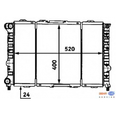 8MK 376 718-101 HELLA Радиатор, охлаждение двигателя