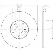 8DD 355 110-521 HELLA Тормозной диск