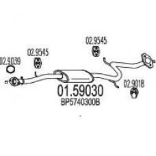 01.59030 MTS Средний глушитель выхлопных газов