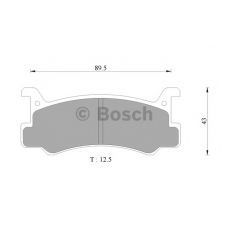 0 986 AB9 007 BOSCH Комплект тормозных колодок, дисковый тормоз