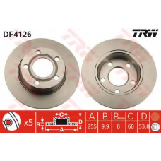 DF4126 TRW Тормозной диск