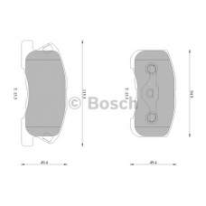 0 986 AB0 220 BOSCH Комплект тормозных колодок, дисковый тормоз