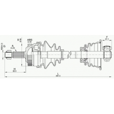 DRS6250.00 OPEN PARTS Приводной вал