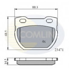 CBP01078 COMLINE Комплект тормозных колодок, дисковый тормоз