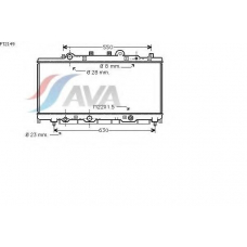 FT2149 AVA Радиатор, охлаждение двигателя