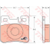 GDB987 TRW Комплект тормозных колодок, дисковый тормоз