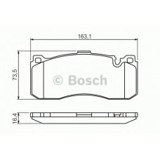 0 986 494 428 BOSCH Комплект тормозных колодок, дисковый тормоз