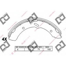 BS1013 DJ PARTS Комплект тормозных колодок