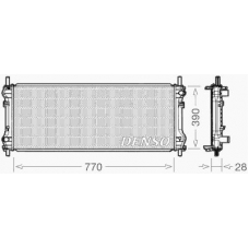 DRM10103 DENSO Радиатор, охлаждение двигателя