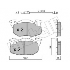 22-0037-3 METELLI Комплект тормозных колодок, дисковый тормоз
