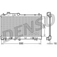 DRM36008 DENSO Радиатор, охлаждение двигателя