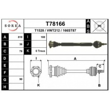 T78166 EAI Приводной вал