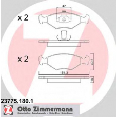 23775.180.1 ZIMMERMANN Комплект тормозных колодок, дисковый тормоз