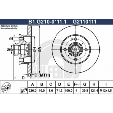 B1.G210-0111.1 GALFER Тормозной диск