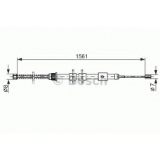 1 987 477 430 BOSCH Трос, стояночная тормозная система