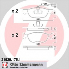 21929.175.1 ZIMMERMANN Комплект тормозных колодок, дисковый тормоз