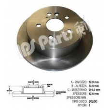 IBP-1258 IPS Parts Тормозной диск