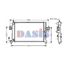 150053N AKS DASIS Радиатор, охлаждение двигателя