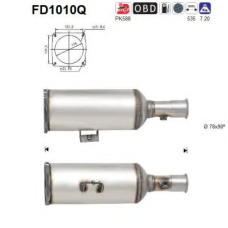 FD1010Q AS Сажевый / частичный фильтр, система выхлопа ОГ