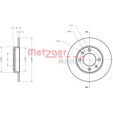 6110094 METZGER Тормозной диск