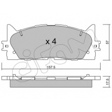 822-882-0 CIFAM Комплект тормозных колодок, дисковый тормоз