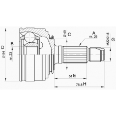 CVJ5218.10 OPEN PARTS Шарнирный комплект, приводной вал