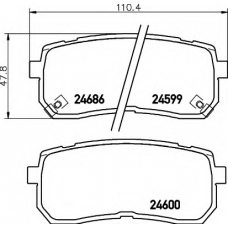 8DB 355 013-551 HELLA Комплект тормозных колодок, дисковый тормоз