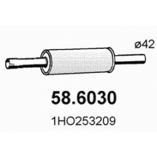 58.6030 ASSO Средний глушитель выхлопных газов