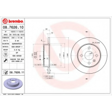 08.7626.11 BREMBO Тормозной диск