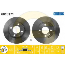 6410202 GIRLING Комплект тормозов, дисковый тормозной механизм