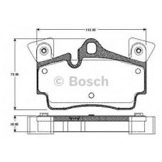 0 986 TB3 019 BOSCH Комплект тормозных колодок, дисковый тормоз