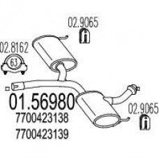 01.56980 MTS Средний глушитель выхлопных газов