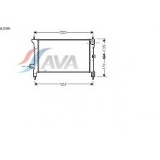 AU2080 AVA Радиатор, охлаждение двигателя