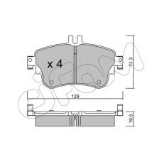 822-964-0 CIFAM Комплект тормозных колодок, дисковый тормоз