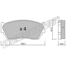 255.0 TRUSTING Комплект тормозных колодок, дисковый тормоз