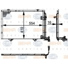 8FC 351 037-334 HELLA Конденсатор, кондиционер