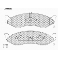 J3600307 NIPPARTS Комплект тормозных колодок, дисковый тормоз