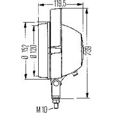 1G3 005 760-017 HELLA Фара рабочего освещения