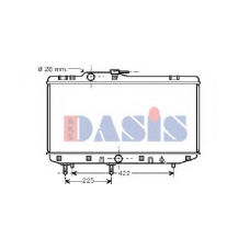 211680N AKS DASIS Радиатор, охлаждение двигателя