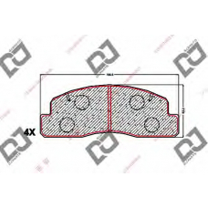 BP1554 DJ PARTS Комплект тормозных колодок, дисковый тормоз