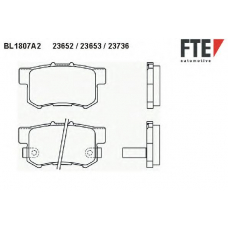 BL1807A2 FTE Комплект тормозных колодок, дисковый тормоз