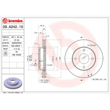 09.A242.10 BREMBO Тормозной диск