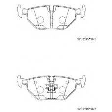 KD6793 ASIMCO Комплект тормозных колодок, дисковый тормоз