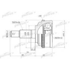 PCV9574 PATRON Шарнирный комплект, приводной вал