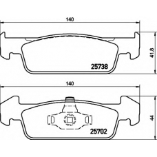 8DB 355 020-421 HELLA Комплект тормозных колодок, дисковый тормоз