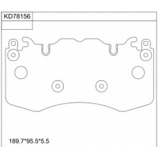 KD78156 ASIMCO Комплект тормозных колодок, дисковый тормоз