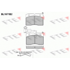 BL1671B2 FTE Комплект тормозных колодок, дисковый тормоз