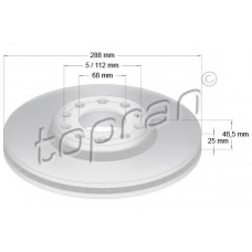 110 420 TOPRAN Тормозной диск