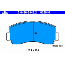 13.0460-5946.2 ATE Комплект тормозных колодок, дисковый тормоз