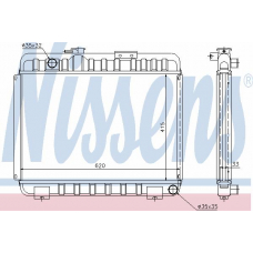 62581 NISSENS Радиатор, охлаждение двигателя